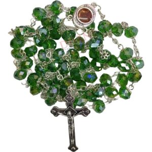 Crystal Green Holy Land Rosary
