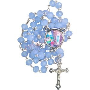 Light Blue Opaque Crystal Rosary