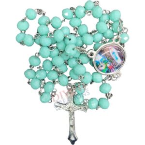 Light Green Opaque Crystal Rosary