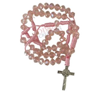 Pink Crystal Thread Rosary