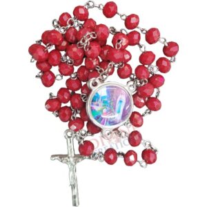 Red Opaque Crystal Rosary